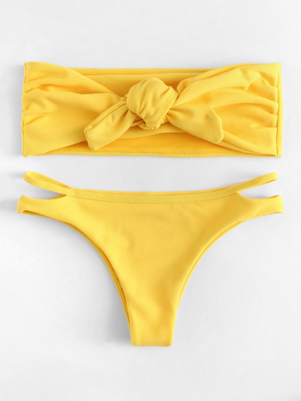 Knot Bandeau Bikini Set